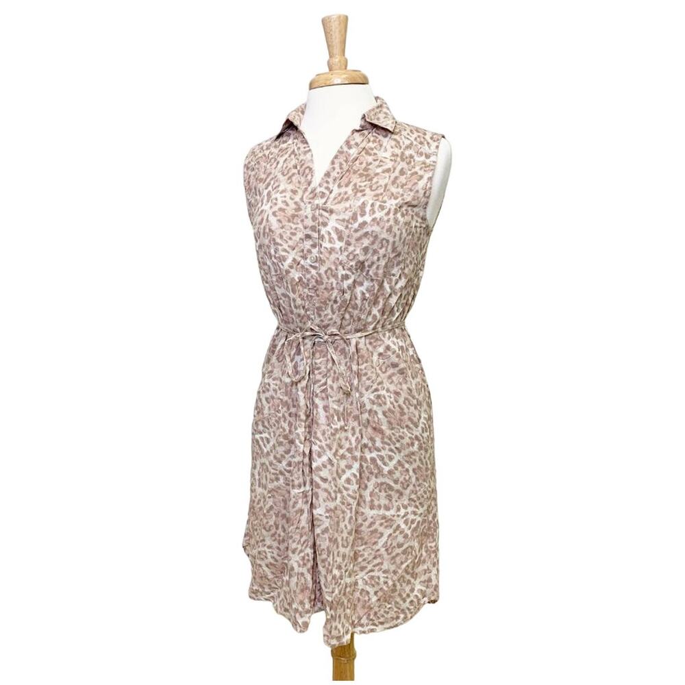 beachlunchlounge Beige Leopard Print T-Shirt Sun Dress